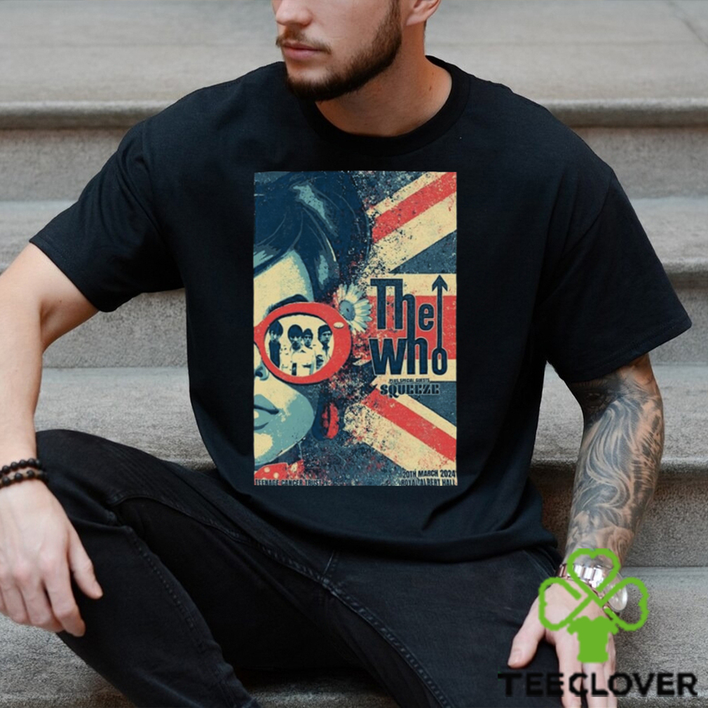 London UK The Who Mar 20th 2024 Royal Albert Hall Poster Shirt London UK The Who Mar 20th 2024 Royal Albert Hall Poster Shirt
