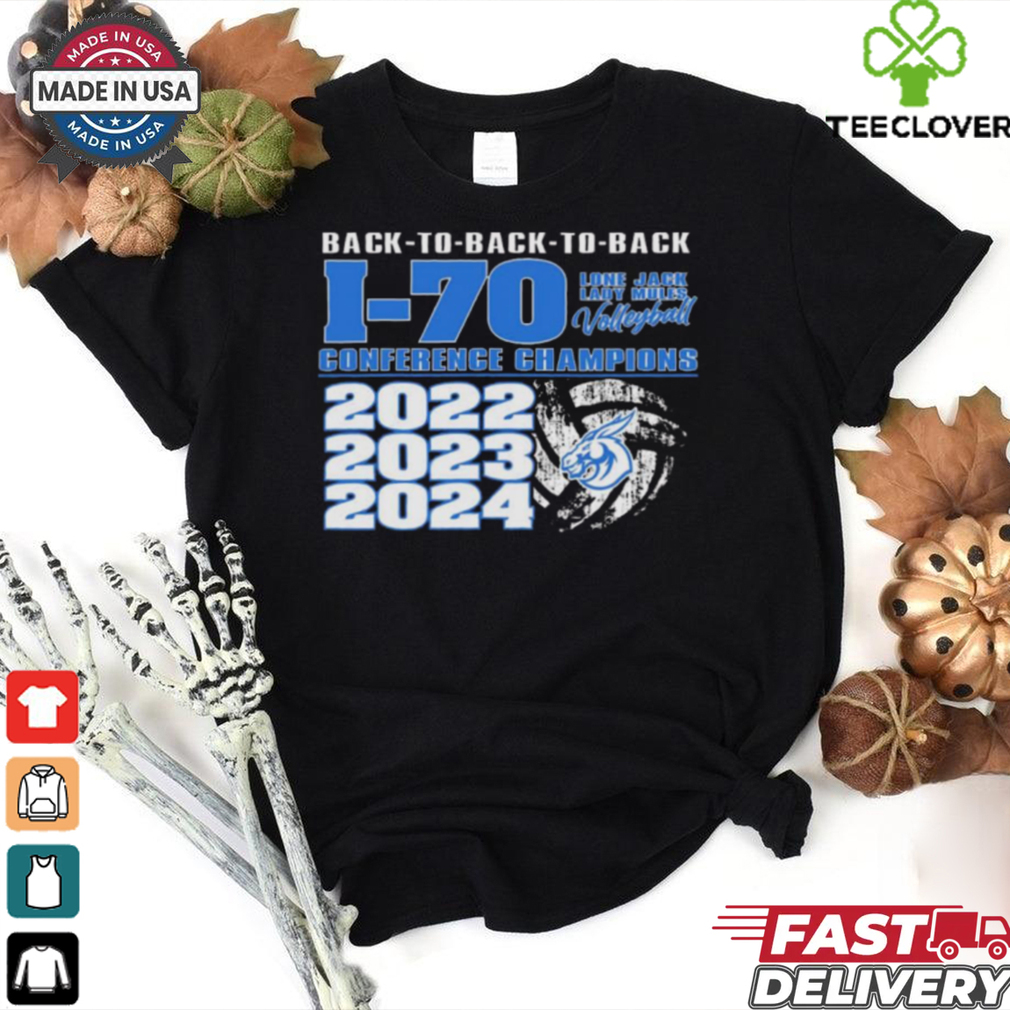 Lone Jack Lady Mules Volleyball Back To Back To Back I 70 Conference Champions 2022 2024 t shirt Lone Jack Lady Mules Volleyball Back To Back To Back I 70 Conference Champions 2022 2024 t shirt