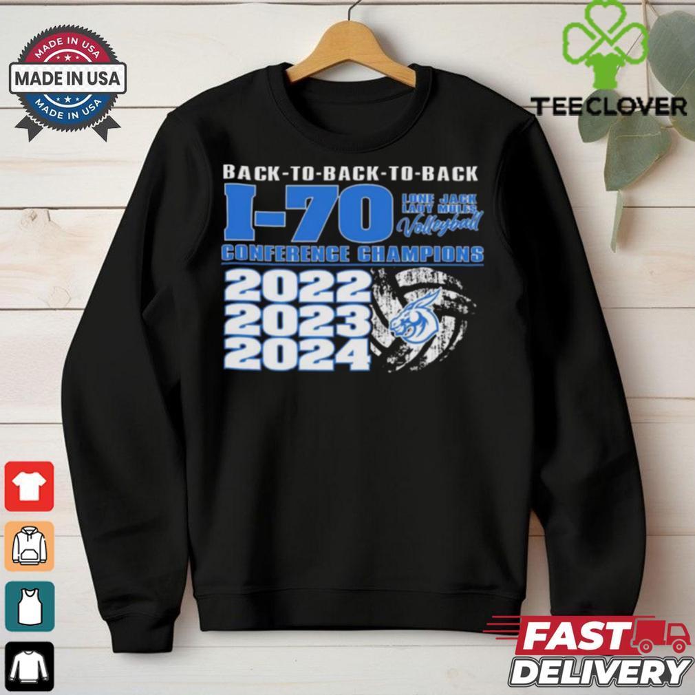 Lone Jack Lady Mules Volleyball Back To Back To Back I 70 Conference Champions 2022 2024 t shirt Lone Jack Lady Mules Volleyball Back To Back To Back I 70 Conference Champions 2022 2024 t shirt