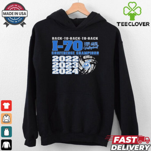 Lone Jack Lady Mules Volleyball Back To Back To Back I 70 Conference Champions 2022 2024 t shirt