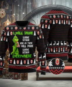 Lone Star Grinch Will Drink Everywhere Ugly Sweater