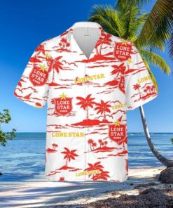 Lone Star Hawaiian Button Up Shirt Island Palm Leaves Loves