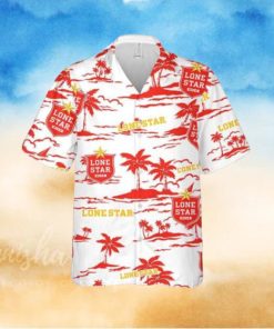 Lone Star Hawaiian Button Up Shirt Island Palm Leaves Loves