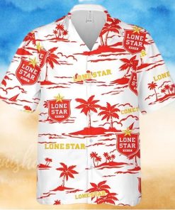 Lone Star Island Palm Leaves Hawaiian Shirt