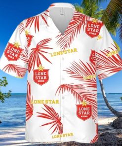 Lone Star Palm Leaves Pattern Hawaiian Shirt