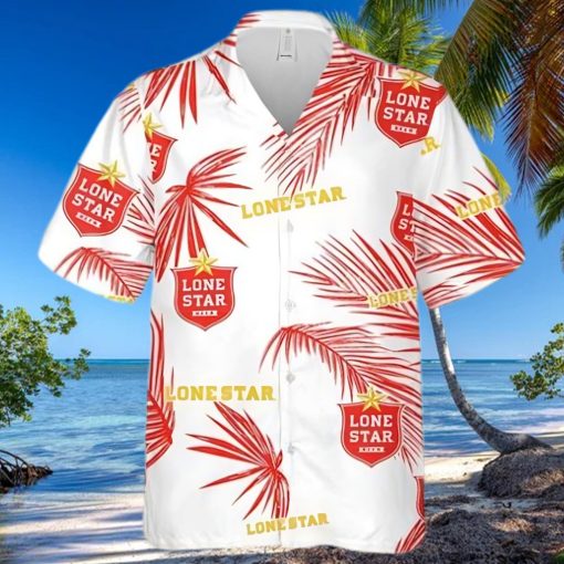 Lone Star Palm Leaves Pattern Hawaiian Shirt