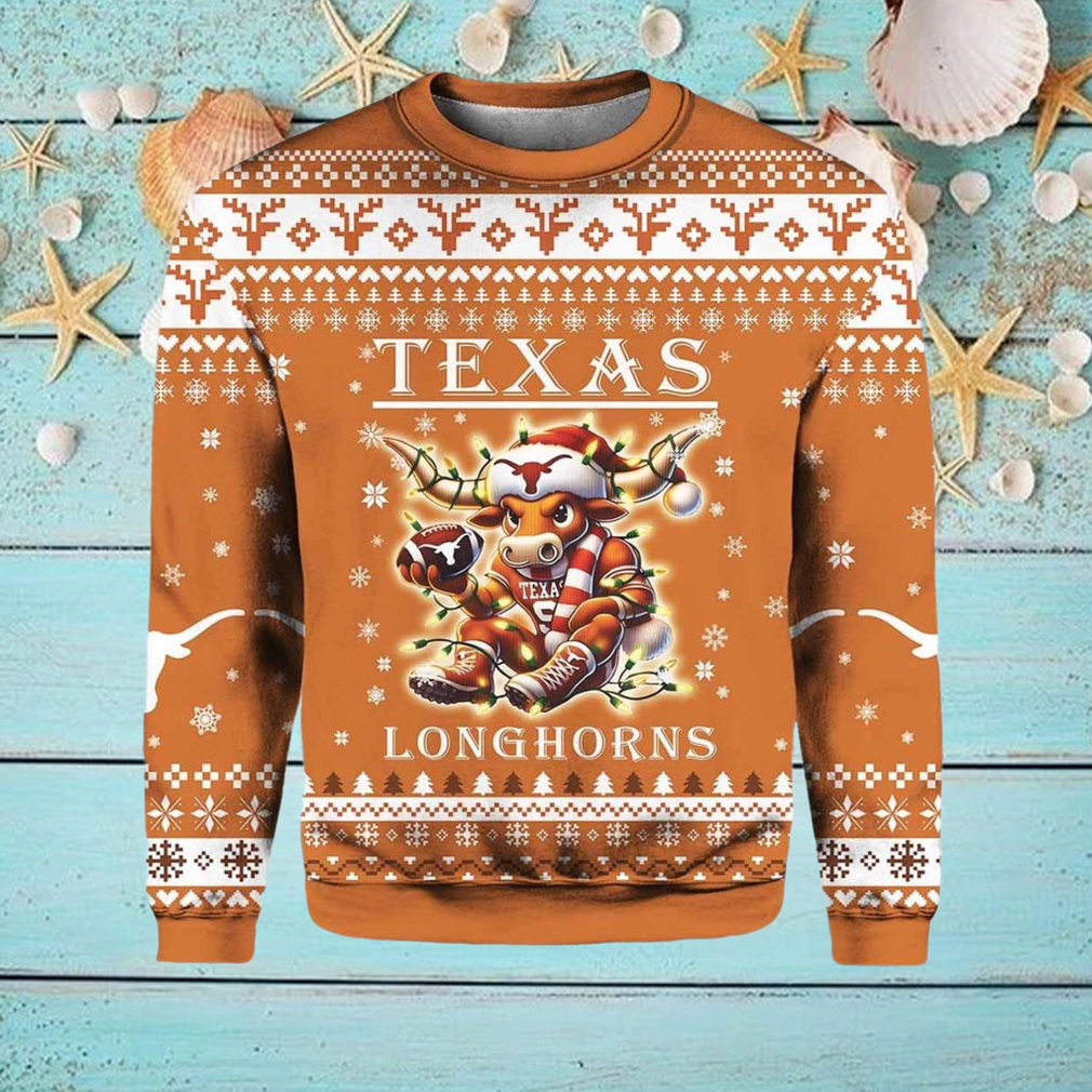 Longhorns Football Ugly Christmas Sweater Longhorns Football Ugly Christmas Sweater