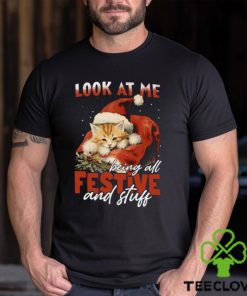 Look At Me Being All Festive Stuff Cute Christmas Cat Classic T Shirt