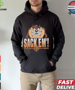 Looney Tunes Taz Tasmania Sack Em’ x Chicago Bears T Shirts