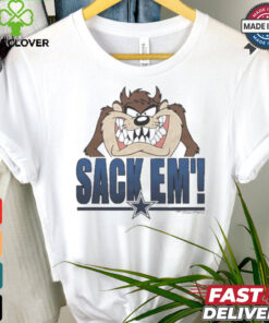 Looney Tunes Taz Tasmania Sack Em’ x Dallas Cowboys T Shirts
