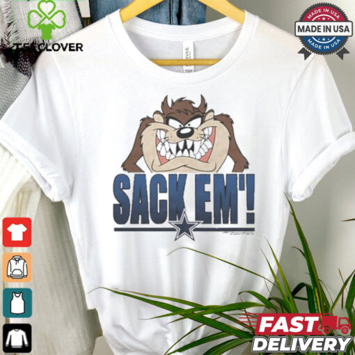 Looney Tunes Taz Tasmania Sack Em’ x Dallas Cowboys T Shirts
