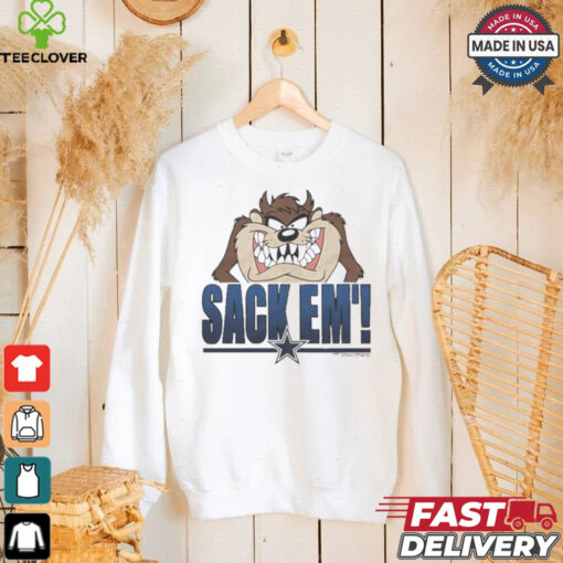 Looney Tunes Taz Tasmania Sack Em’ x Dallas Cowboys T Shirts