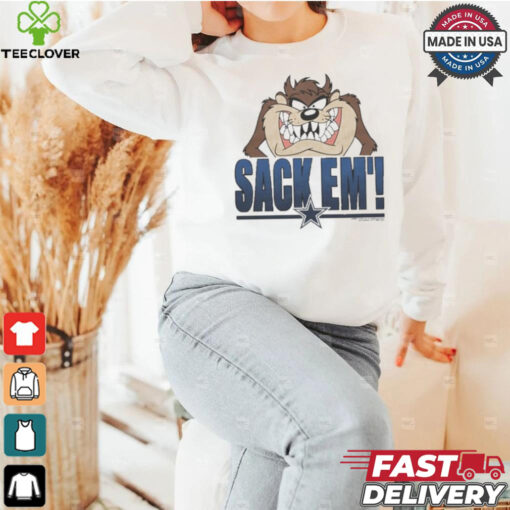 Looney Tunes Taz Tasmania Sack Em’ x Dallas Cowboys T Shirts