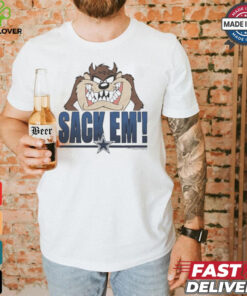 Looney Tunes Taz Tasmania Sack Em’ x Dallas Cowboys T Shirts