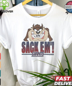 Looney Tunes Taz Tasmania Sack Em’ x New York Giants T Shirts