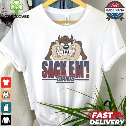 Looney Tunes Taz Tasmania Sack Em’ x New York Giants T Shirts
