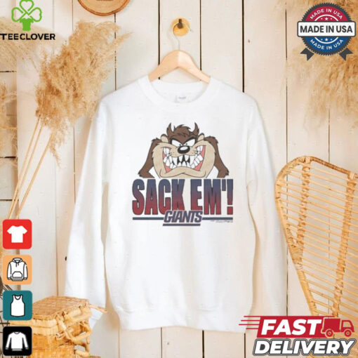 Looney Tunes Taz Tasmania Sack Em’ x New York Giants T Shirts