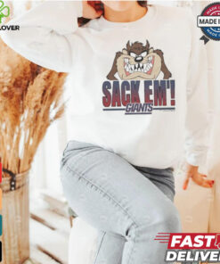 Looney Tunes Taz Tasmania Sack Em’ x New York Giants T Shirts