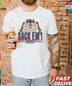 Looney Tunes Taz Tasmania Sack Em’ x New York Giants T Shirts