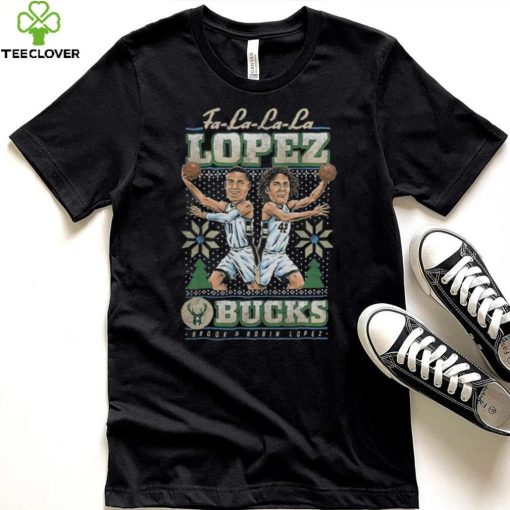 Lopez Brothers Milwaukee Bucks Holiday Lopez Brothers It's Christmas Time Shirt