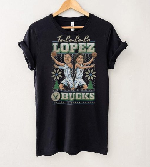 Lopez Brothers Milwaukee Bucks Holiday Lopez Brothers It's Christmas Time Shirt