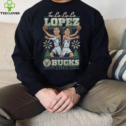 Lopez Brothers Milwaukee Bucks Holiday Lopez Brothers It's Christmas Time Shirt