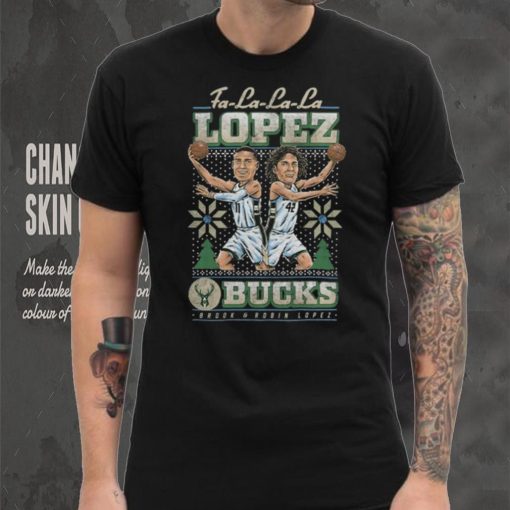 Lopez Brothers Milwaukee Bucks Holiday Lopez Brothers It's Christmas Time Shirt