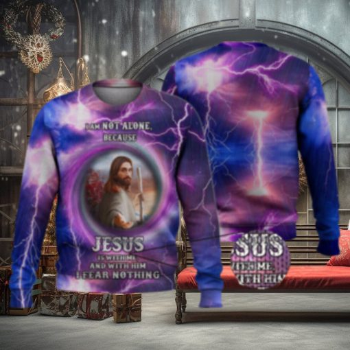 Lord Jesus Is With Me 3D Full Print Ugly Sweater Christmas Gift Sweater