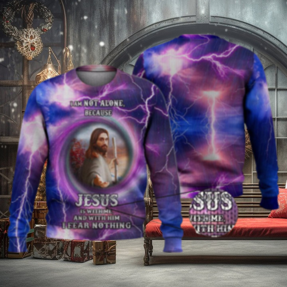 Lord Jesus Is With Me 3D Full Print Ugly Sweater Christmas Gift Sweater Lord Jesus Is With Me 3D Full Print Ugly Sweater Christmas Gift Sweater