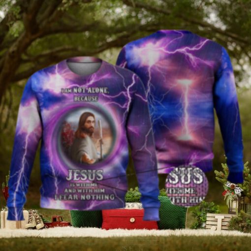 Lord Jesus Is With Me 3D Full Print Ugly Sweater Christmas Gift Sweater