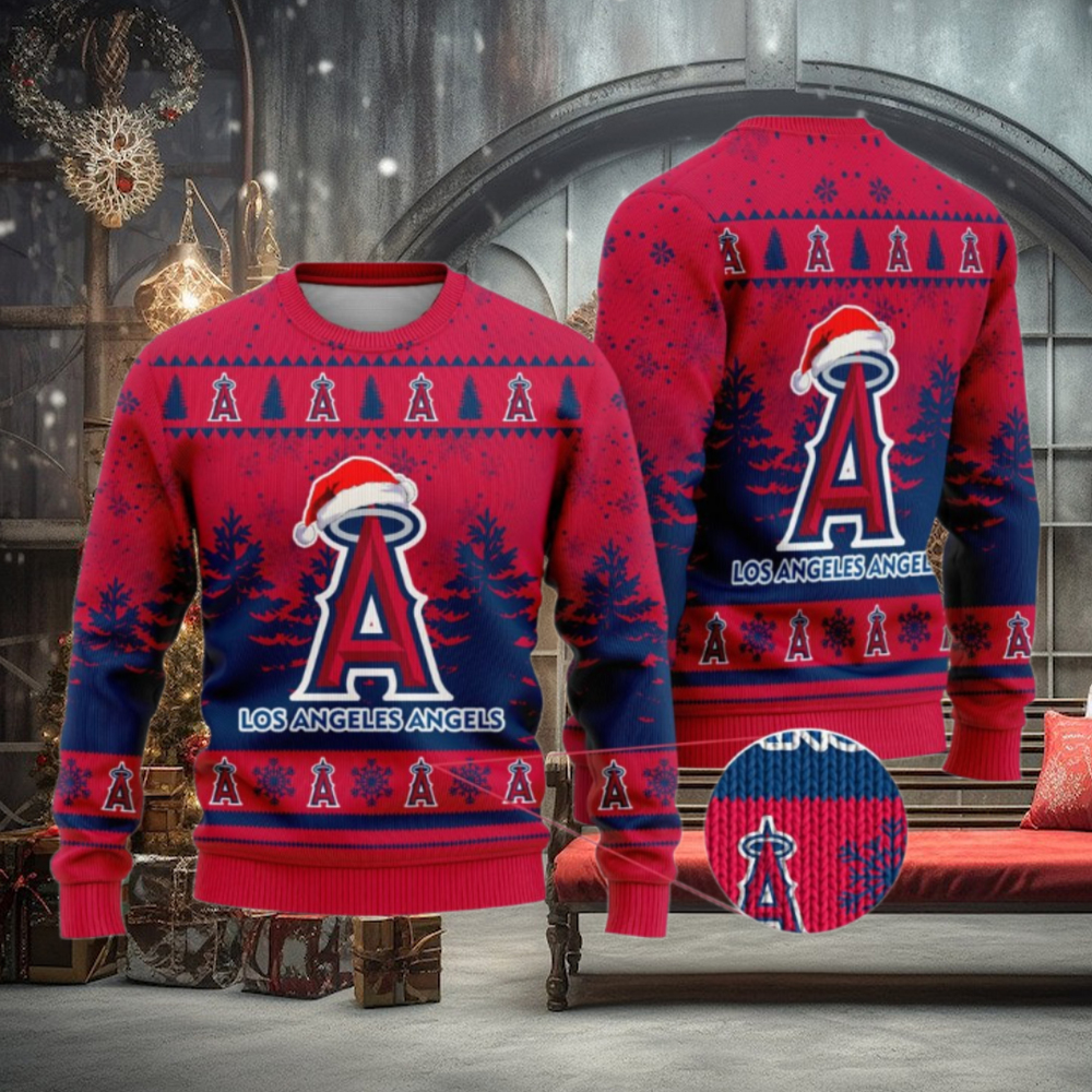 Los Angeles Angels Funny Christmas Ugly Sweater Los Angeles Angels Funny Christmas Ugly Sweater