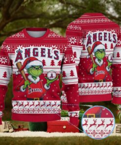 Los Angeles Angels Funny Grinch Christmas Sweater
