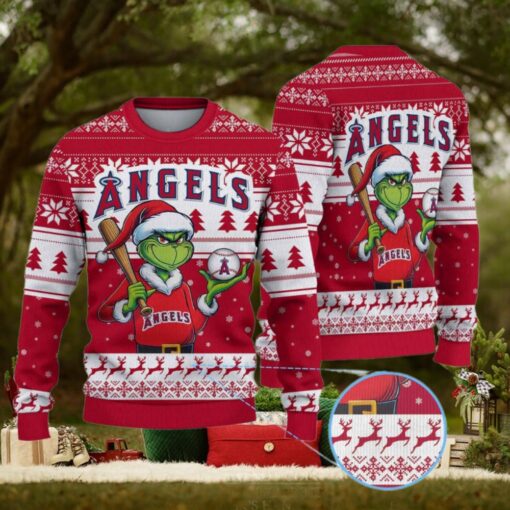 Los Angeles Angels Funny Grinch Christmas Sweater