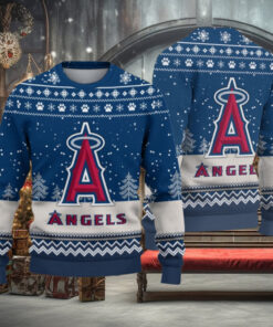 Los Angeles Angels Logo Christmas Wool Sweater