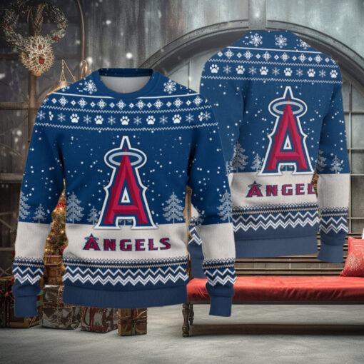 Los Angeles Angels Logo Christmas Wool Sweater