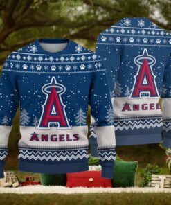 Los Angeles Angels Logo Christmas Wool Sweater