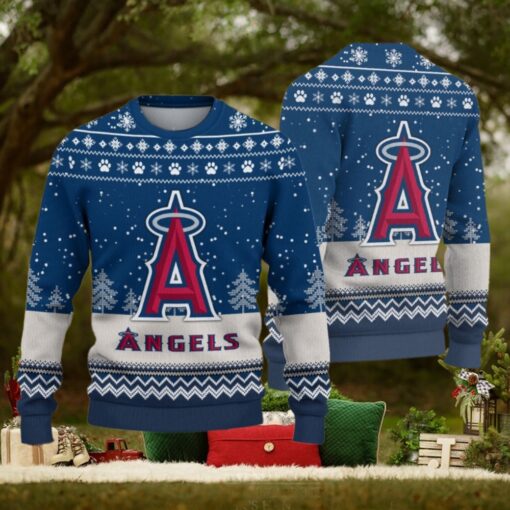 Los Angeles Angels Logo Christmas Wool Sweater
