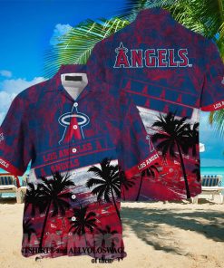 Los Angeles Angels MLB Palm Tree Pattern Full Print Hawaiian Shirt