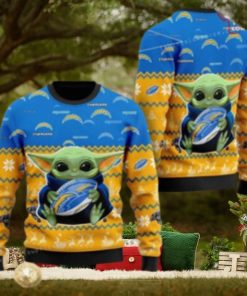 Los Angeles Charger Baby Yoda Ugly Christmas Sweater