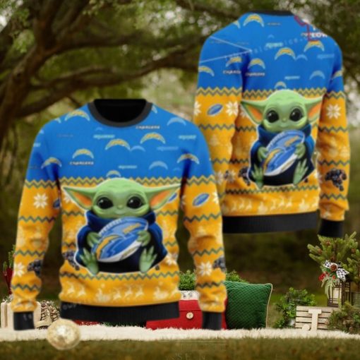 Los Angeles Charger Baby Yoda Ugly Christmas Sweater