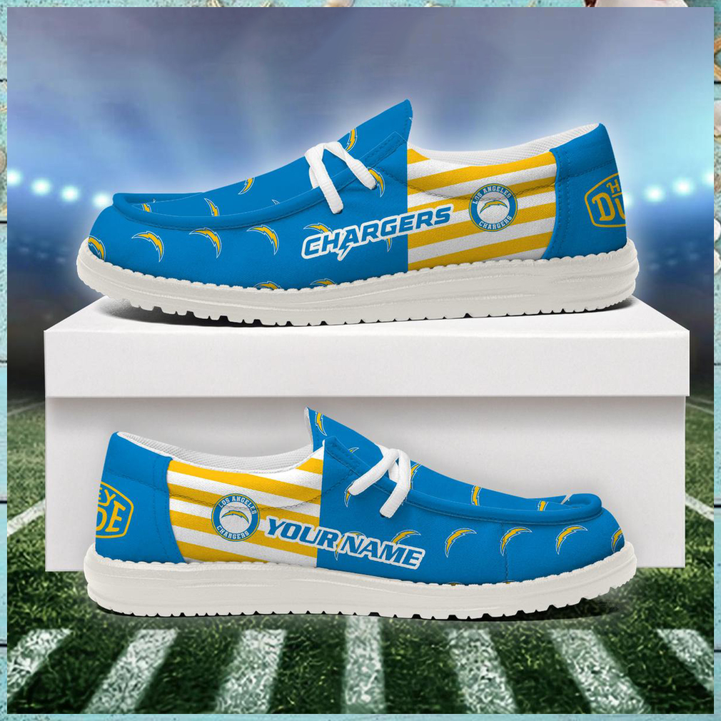Los Angeles Chargers 2024 Version Personalized Hey Dude Shoes Los Angeles Chargers 2024 Version Personalized Hey Dude Shoes