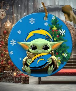 Los Angeles Chargers Baby Yoda NFL Football Ornaments 2022