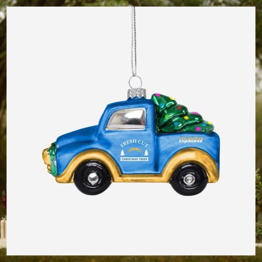 Los Angeles Chargers Blown Glass Truck Ornament