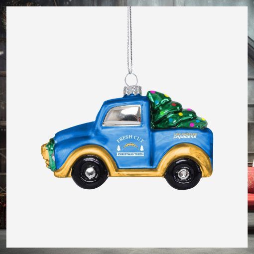 Los Angeles Chargers Blown Glass Truck Ornament