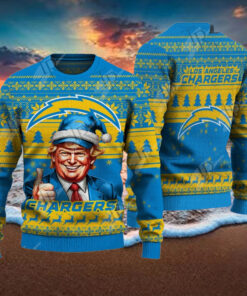 Los Angeles Chargers Christmas Donald Trump Knitted Sweater