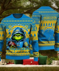 Los Angeles Chargers Christmas Grinch Knitted Sweater