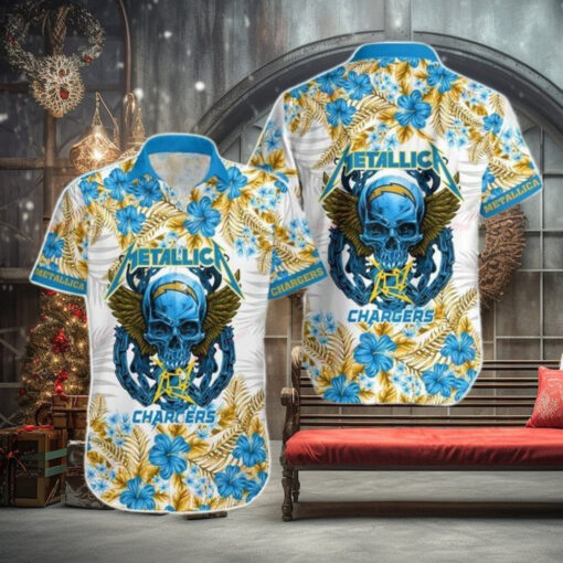 Los Angeles Chargers Custom Beach Outfit Hawaiian Shirt Funny Gift For Him