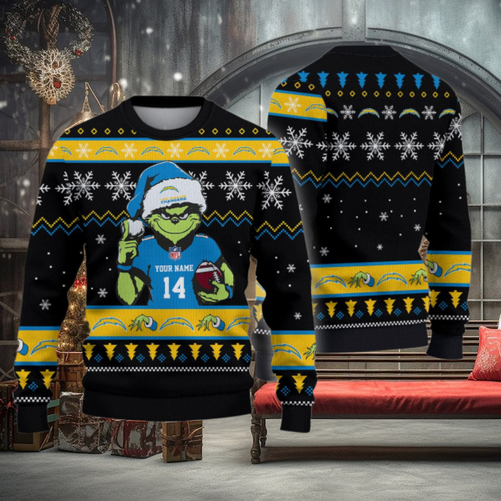 Los Angeles Chargers Custom Chrismas Ugly Sweater Los Angeles Chargers Custom Chrismas Ugly Sweater