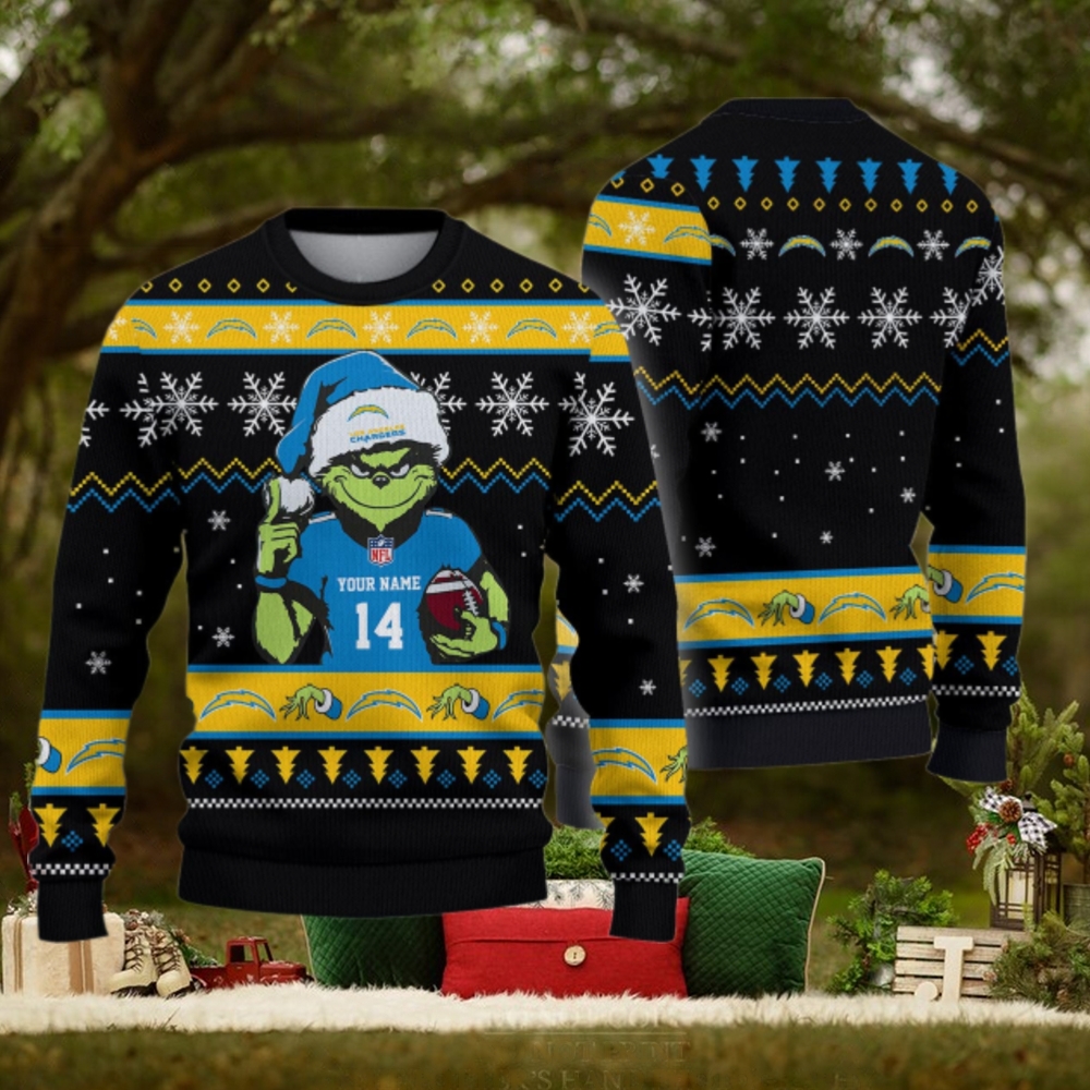 Los Angeles Chargers Custom Chrismas Ugly Sweater Los Angeles Chargers Custom Chrismas Ugly Sweater