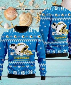 Los Angeles Chargers Cute The Snoopy Show Football Helmet 3D All Over Print Ugly Christmas Sweater